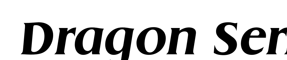  DEMO Dragon Serial Xbold Italic font family download free