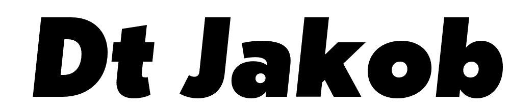  DEMO dT Jakob Black Italic Regular font family download free