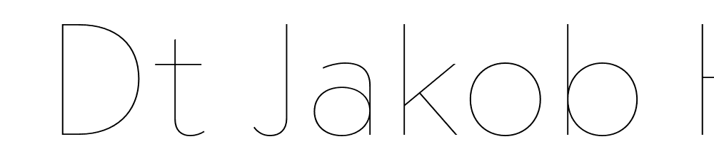  DEMO dT Jakob Hairline Regular font family download free