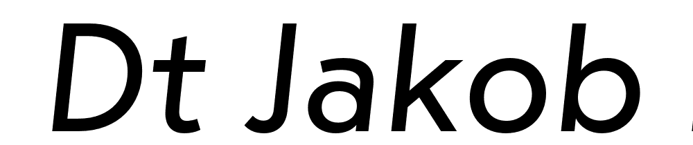  DEMO dT Jakob Italic font family download free