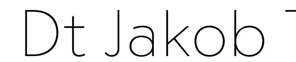  DEMO dT Jakob Thin Regular font family download free