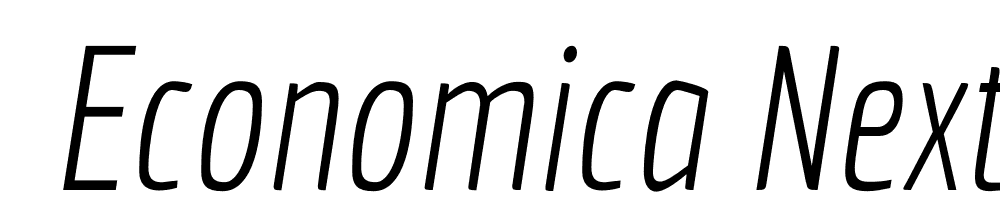  DEMO Economica Next 01 Thin Italic font family download free