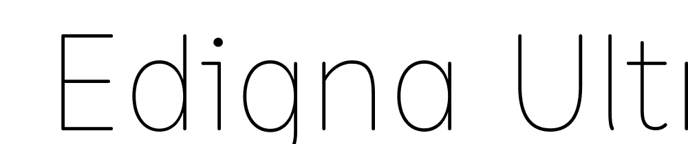  DEMO Edigna UltraLight Regular font family download free