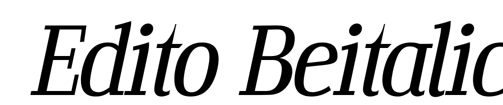  DEMO Edito BeItalic font family download free