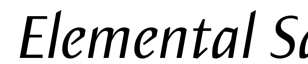  DEMO Elemental Sans Pro Italic font family download free