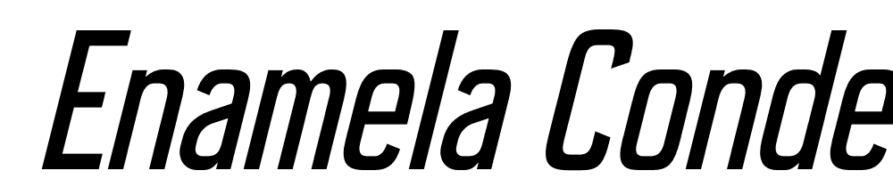  DEMO Enamela Condensed Italic font family download free