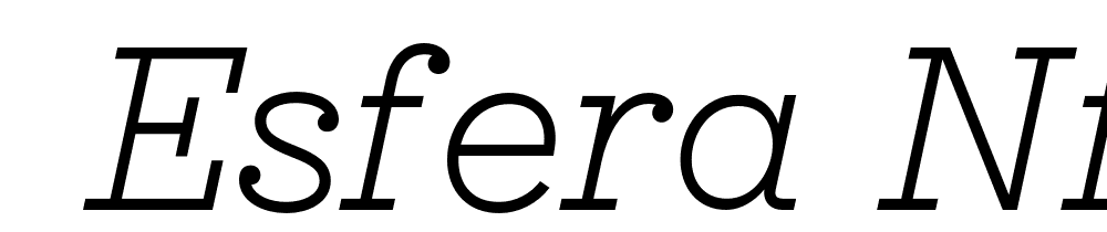  DEMO Esfera NF Regular font family download free