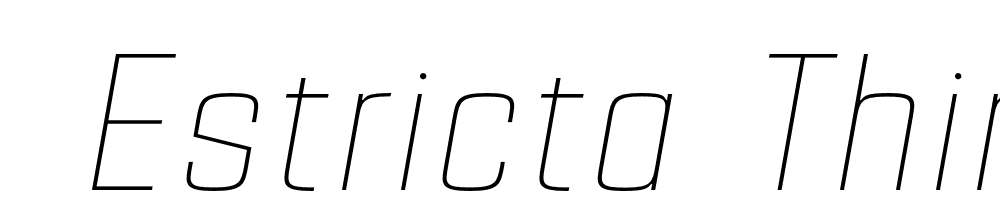  DEMO Estricta Thin Italic Regular font family download free