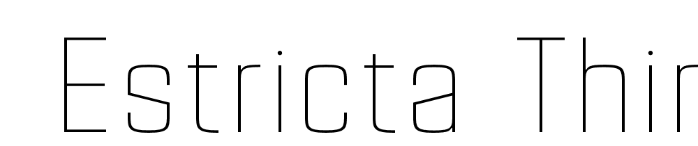  DEMO Estricta Thin Regular font family download free