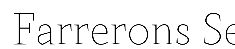  DEMO Farrerons Serif Thin Regular font family download free