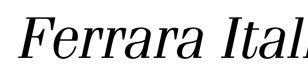  DEMO Ferrara Italic font family download free