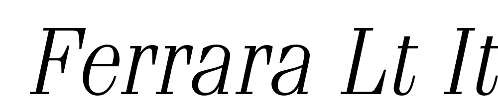  DEMO Ferrara Lt Italic font family download free