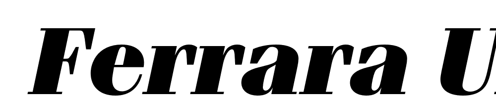  DEMO Ferrara Ultra Italic font family download free