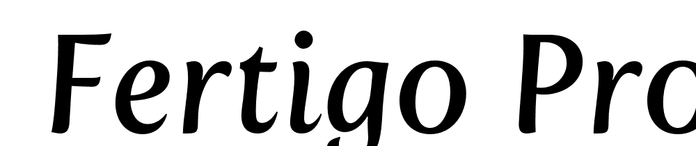  DEMO Fertigo Pro Italic font family download free