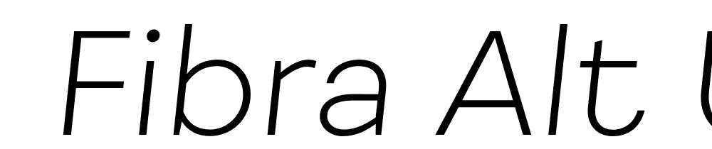  DEMO Fibra Alt UltraLight It Regular font family download free