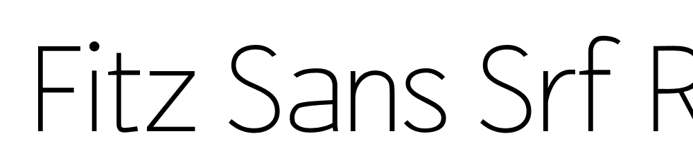  DEMO Fitz Sans SRF Regular font family download free