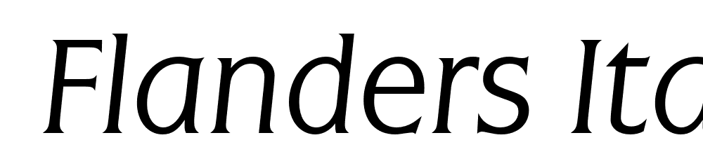  DEMO Flanders Italic font family download free