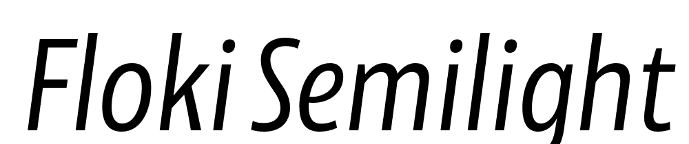  DEMO Floki SemiLight Italic Regular font family download free