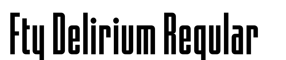  DEMO FTY DELIRIUM Regular font family download free