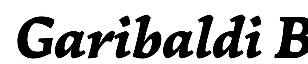  DEMO Garibaldi Black Italic font family download free