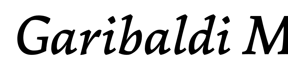  DEMO Garibaldi Medium Italic font family download free