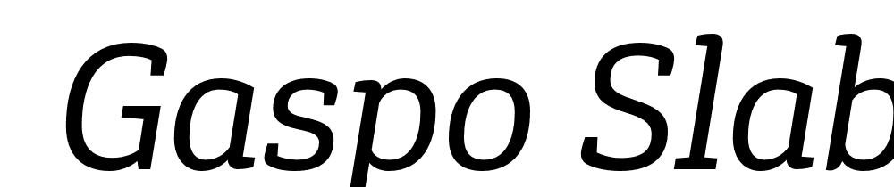  DEMO Gaspo Slab It Regular font family download free