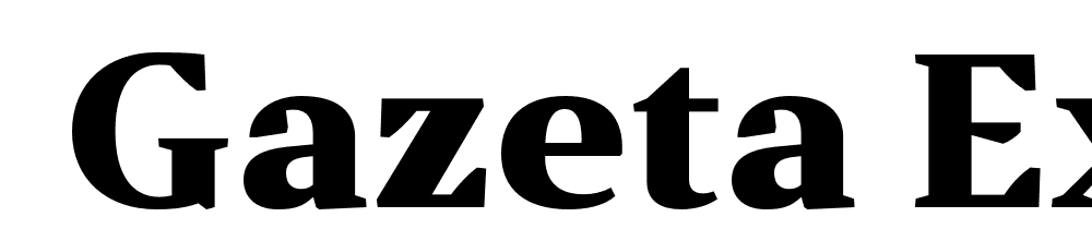  DEMO Gazeta Extra Bold Regular font family download free