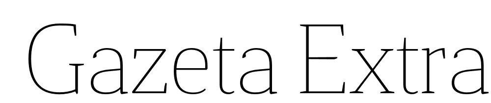  DEMO Gazeta Extra Light Regular font family download free