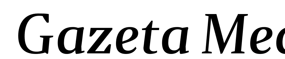  DEMO Gazeta Medium Italic Italic font family download free