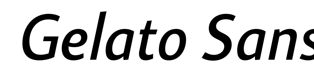  DEMO Gelato Sans Italic font family download free