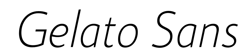  DEMO Gelato Sans Thin Italic font family download free