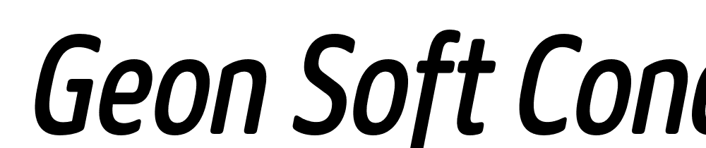  DEMO Geon Soft Condensed Medium Italic font family download free