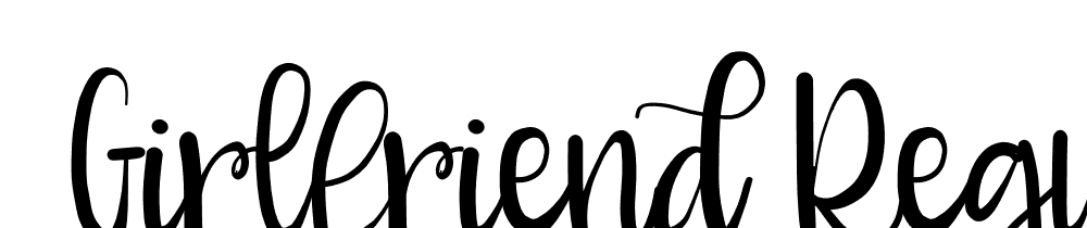  DEMO Girlfriend Regular font family download free