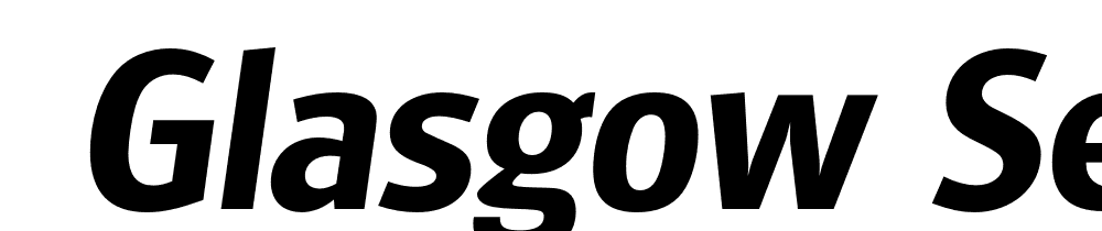  DEMO Glasgow Serial Bold Italic font family download free