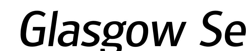  DEMO Glasgow Serial Italic font family download free