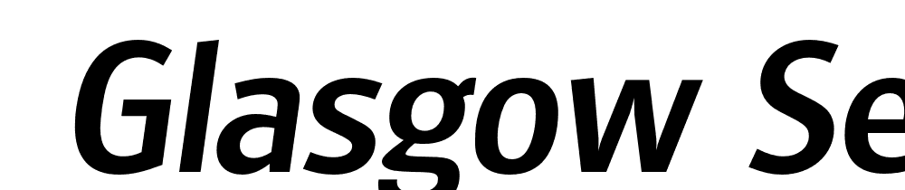  DEMO Glasgow Serial Medium Italic font family download free