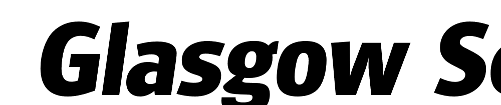  DEMO Glasgow Serial Xbold Italic font family download free