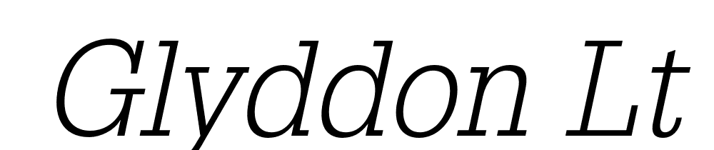  DEMO Glyddon Lt Italic font family download free