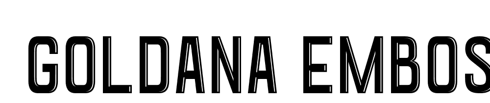  DEMO Goldana Emboss Emboss font family download free