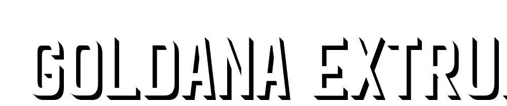  DEMO Goldana Extrude Extrude font family download free