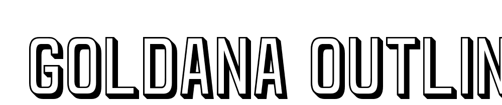  DEMO Goldana Outline Extrude Extrude font family download free