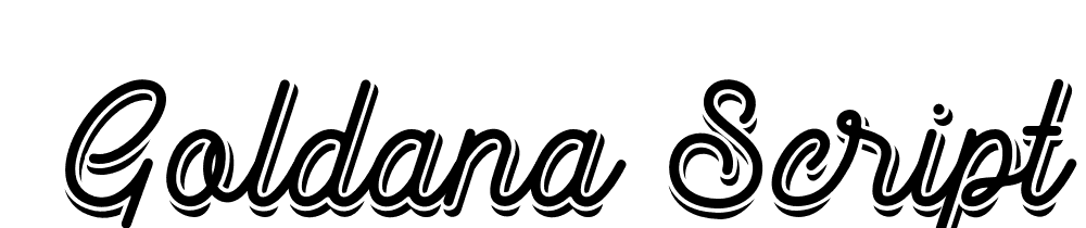  DEMO Goldana Script Shadow Script Shadow font family download free