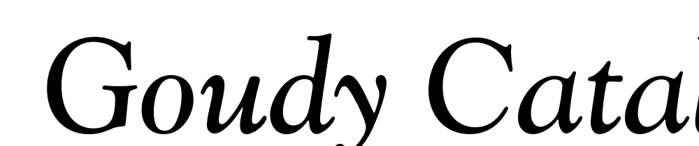  DEMO Goudy Catalogue FS Italic font family download free