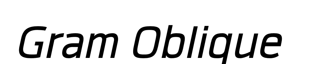  DEMO Gram Oblique font family download free