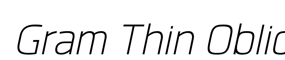  DEMO Gram Thin Oblique font family download free