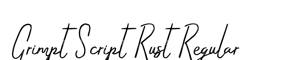  DEMO Grimpt Script Rust Regular font family download free