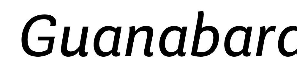  DEMO Guanabara Sans Italic font family download free