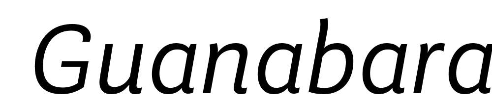  DEMO Guanabara Sans Light Italic font family download free