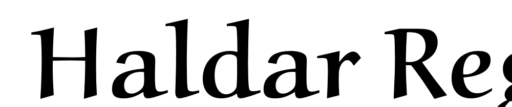  DEMO Haldar Regular font family download free