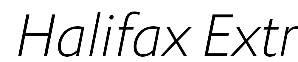  DEMO Halifax ExtraLight Italic font family download free